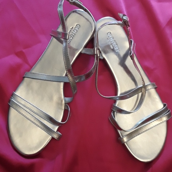 old navy silver sandals